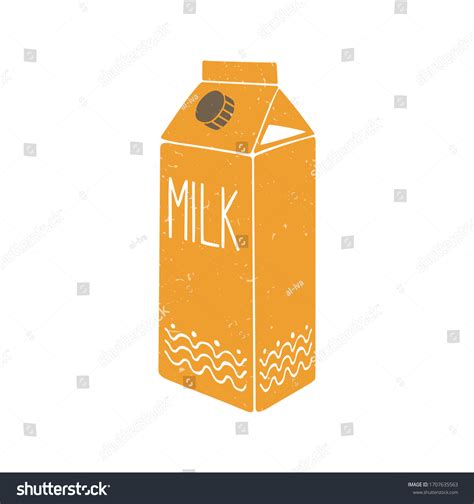 Cute Milk Carton Box Isolated On Stock Vector Royalty Free 1707635563 Shutterstock