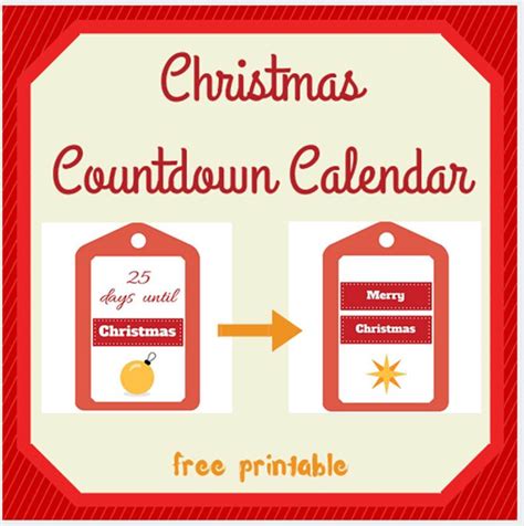 Christmas Countdown Calendar Printable Calendar Template 2022