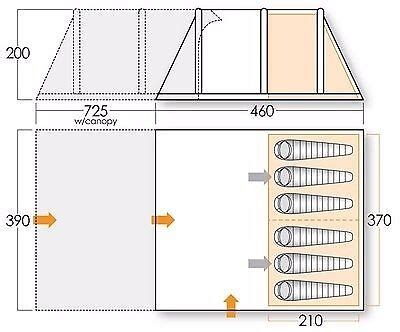 Pictures pinned up straight from the nz aerosports factory. Vango Icarus 600 enclosed front Canopy | in Hull, East ...