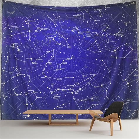 Hwmr 12 Constellations Map Wall Decor Universe Galaxy Space Star Constellation Tapestry Wall