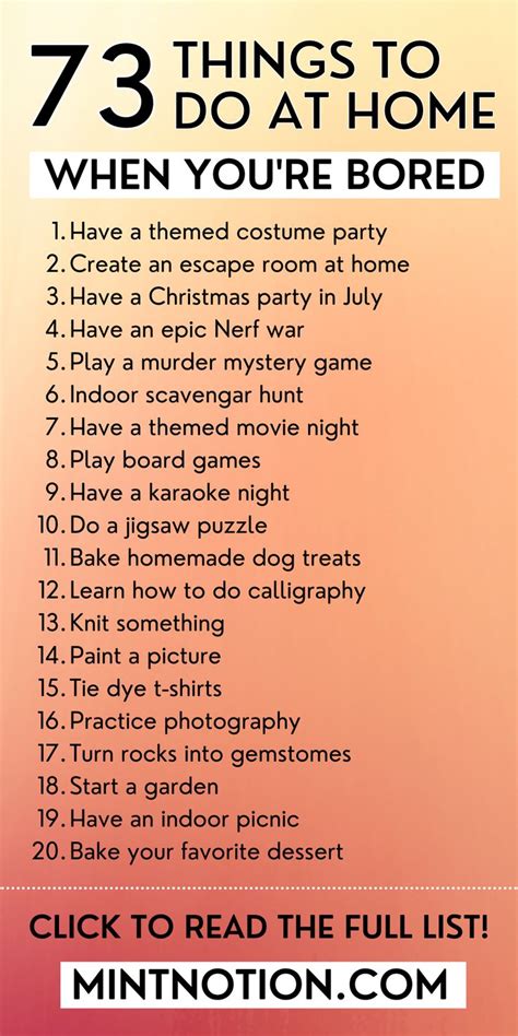 75 Fun Things To Do When Youre Bored At Home Crazy Things To Do With