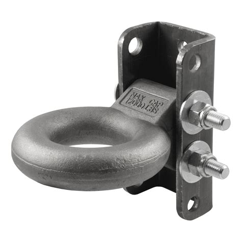Curt 48630 Raw Steel Adjustable Pintle Hitch Lunette Ring 3 In Id