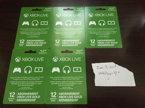 Usacad H Xbox Live Gold 12 Month Subscriptions 5999 W 45usd
