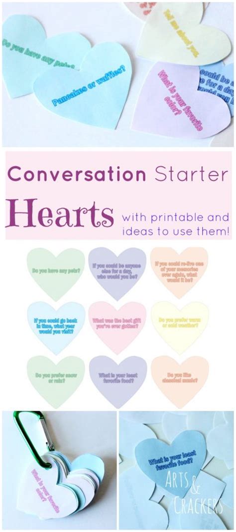 A heart to heart conversation is where people talk to each other very honestly and openly :) it basicly just means that you are going to tell each other the truth wether it helps or not and that it will private and normally confidental. Printable Conversation Starter Hearts