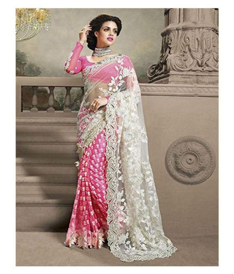 meera trendz pink and grey georgette saree buy meera trendz pink and grey georgette saree