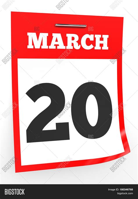 March 20 Calendar On Image And Photo Free Trial Bigstock