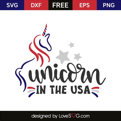 Download Unicorn in the USA | Lovesvg.com