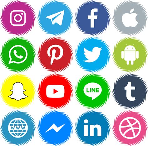 Download 16 Icons Social Media Vector Color Svg Eps Png Psd Ai Free