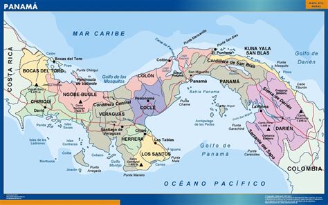 Mapa Panama Grande Mapas Murales De España Y El Mundo