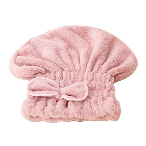 Worallymy Microfiber Hair Drying Towel Head Wrap With Bow Knot Shower Cap Hair Turban Hair Wrap