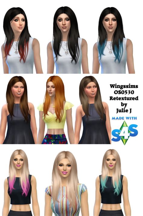 Wingssims Os0530 Hair Retextured At Julietoon Julie J Sims 4 Updates