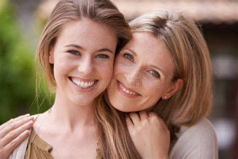 Smile Hug And Portrait Of A Mother And Daughter With Happiness Love And Care In A Garden