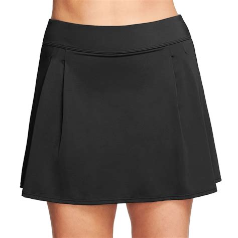 Mazu Swim Skirt Long Pleated Swim Skirt Black