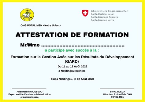 Copy Of Attestation De Formation Postermywall