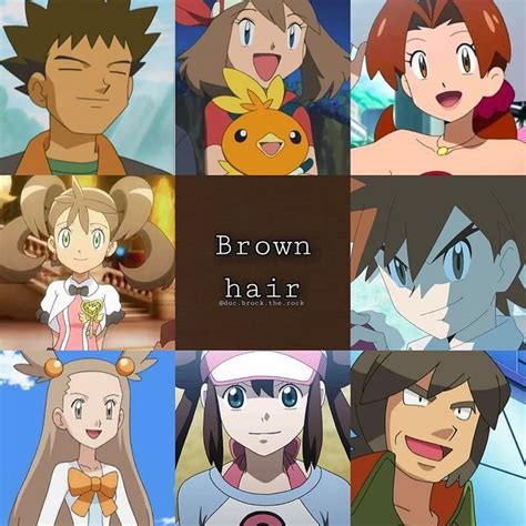 Some Brown Hair Pokémon Characters In 2022 Pokemon Characters
