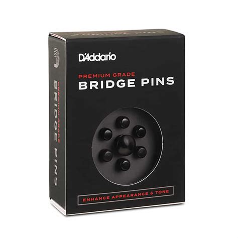 d addario ebony bridge pins with end pin solid ebony pwps1