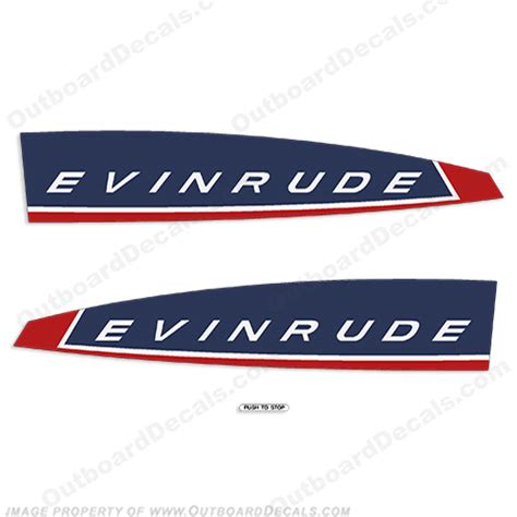 Evinrude 1967 40hp Decal Kit