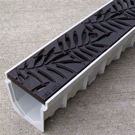 Driveway drainage solutions can be achieved in various ways, depending on the terrain of your property and how your driveway is designed. Mearin 100 Driveway Drainage Kit w/Locust cast iron grate - baked on oil finish | Drainage ...