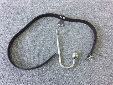stainless steel anal hook with leather waist belt bondage etsy
