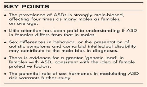 Sex Differences In Autism Spectrum Disorders Current Opinion In Neurology