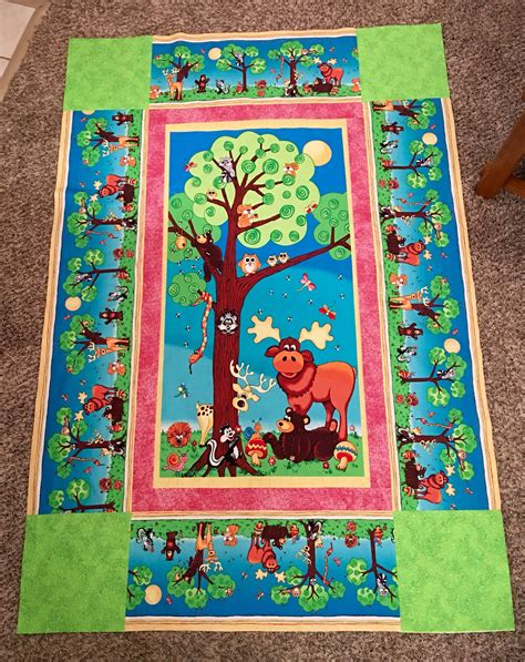 Panel Baby Quilt Baby Quilts Kids Rugs Sewing Projects