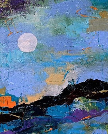 Daily Painters Of Colorado Contemporary Abstract Painting Moon In My
