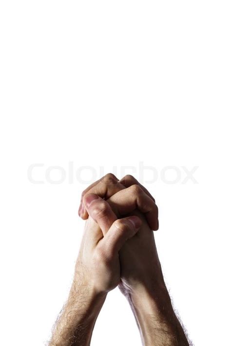 Hands Clasped Together For A Prayer Stock Image Colourbox