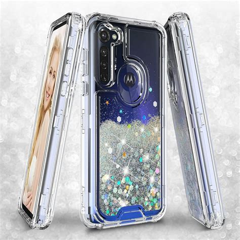 Moto G Stylus Case Glitter Bling Sparkle Flowing Liquid Heavy Duty