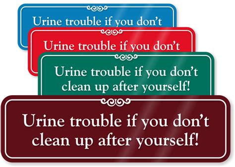 Clean Up After Yourself Humorous Bathroom Wall Sign Sku