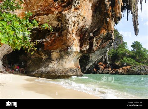 Phra Nang Cave Beach In Railay Peninsula Krabi District Thailand