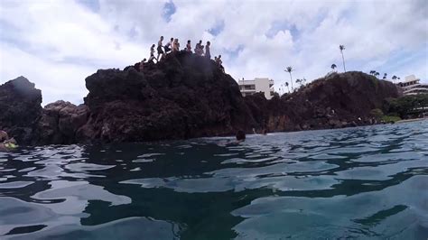 Black Rock Beach Cliff Jumping Maui Hawaii Kaanapali Beach Gopro Video