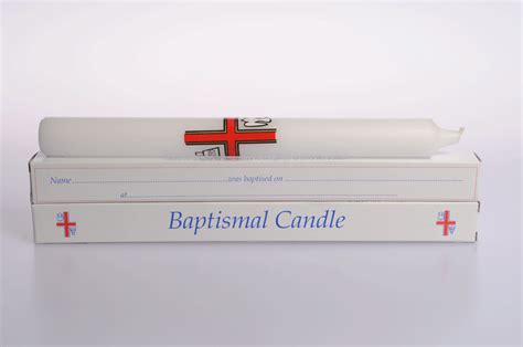 White Baptismal Candle Boxed Pack Of 24 Uk Church Supplies