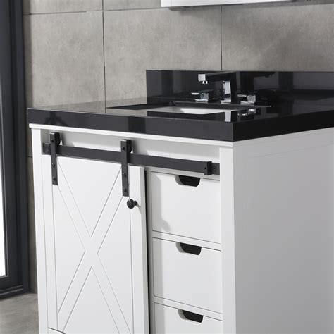 The color of your bath vanity cabinet will give your bathroom a certain vibe. Eviva Dallas 36 in. White Bathroom Vanity with Absolute ...