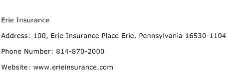 Crawford saw an opportunity, so erie insurance, from erie, pennsylvania, began selling auto insurance. Erie Insurance Address, Contact Number of Erie Insurance