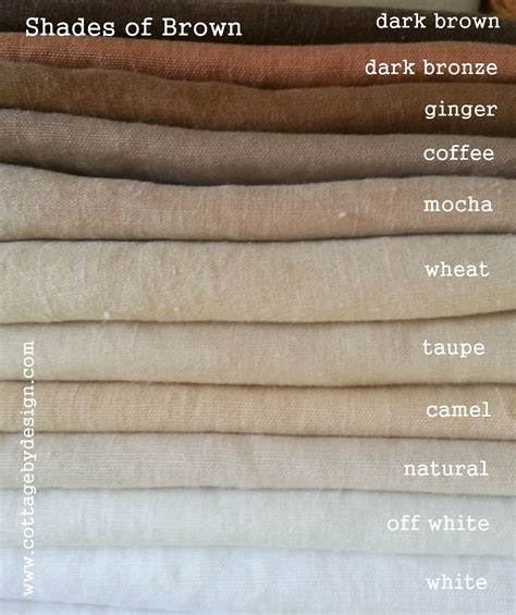 16yd Shades Of Brown Linens Brown Color Palette Colour Pallete