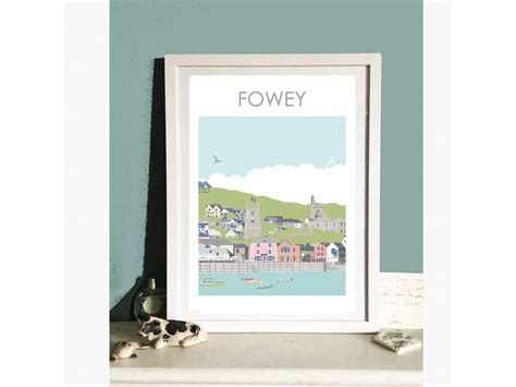 Fowey Town And Harbour Cornwall Art Print By Betty Boyns