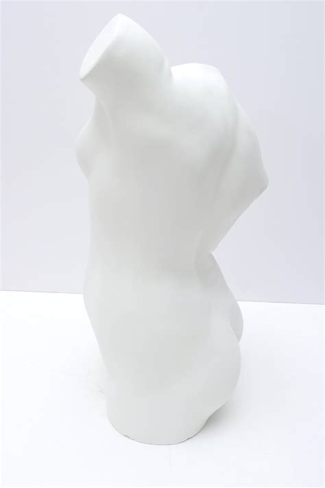 Large Scale Nude Female Torso Sculpture In Cast Plaster At 1stDibs