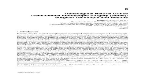 Transvaginal Natural Orifice Transluminal Endoscopic · Transvaginal