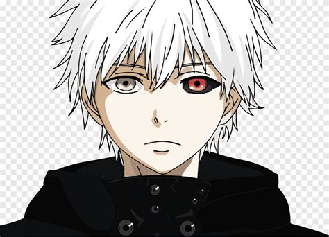 Tokyo Ghoul Eye Art Ken Face Black Hair Png Pngegg