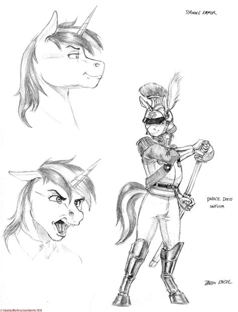 Anthro Shining Armor Smudge Marks And Engel Werks