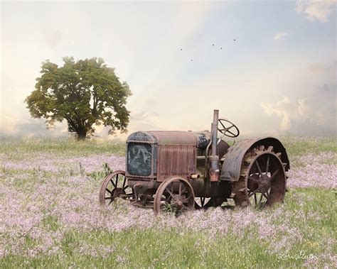 Somerset House Images Tractor At Sunset