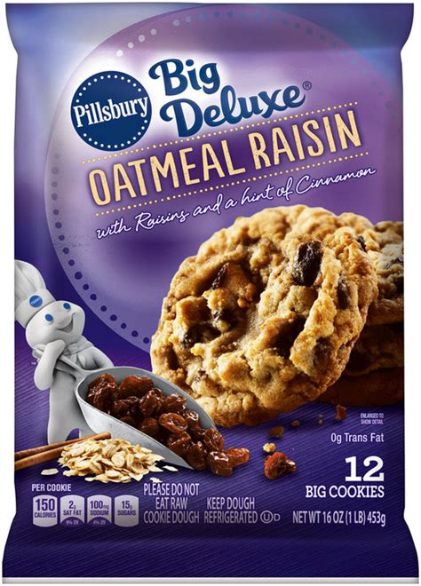 Pillsbury Big Deluxe® Oatmeal Raisin Cookies 12 Ct Pack Reviews 2019