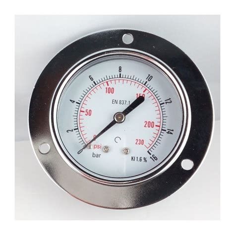 Dry Pressure Gauge 16 Bar Diameter Dn 63mm Front Flange