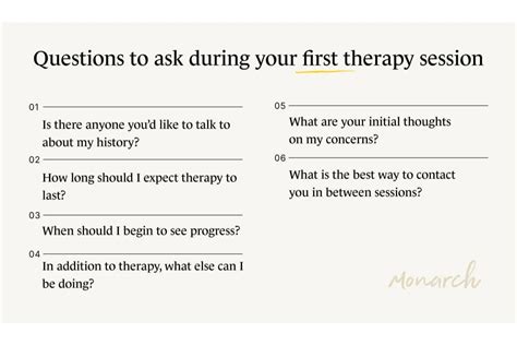 Good Questions To Ask A Therapist Before And During Your 1st Session