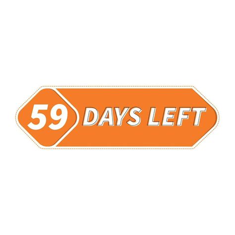 59 Days Left Banner Countdown Timer 26455102 Vector Art At Vecteezy
