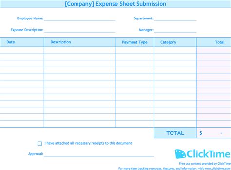 Employee Expense Report Template Templates Free Printable
