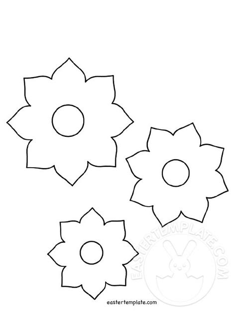 Flower Shapes coloring page  Easter Template