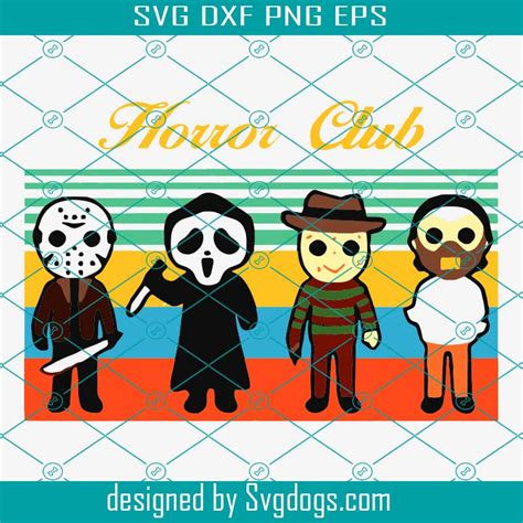Download Horror Club Halloween Svg,Horror Movie Characters svg ...
