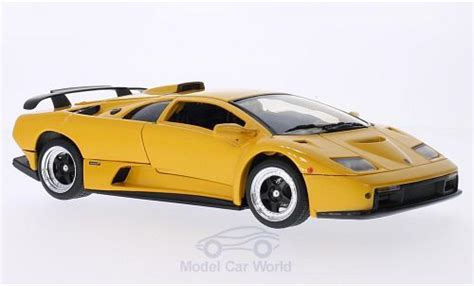Diecast Model Cars Lamborghini Diablo 118 Motormax Gt Metallic Yellow