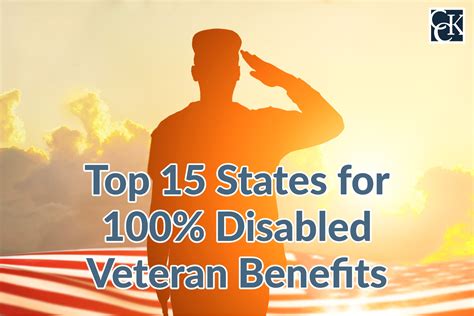 Top 15 States For 100 Disabled Veteran Benefits Cck Law